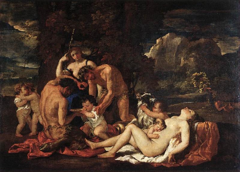 Nicolas Poussin Nurture of Bacchus oil painting image